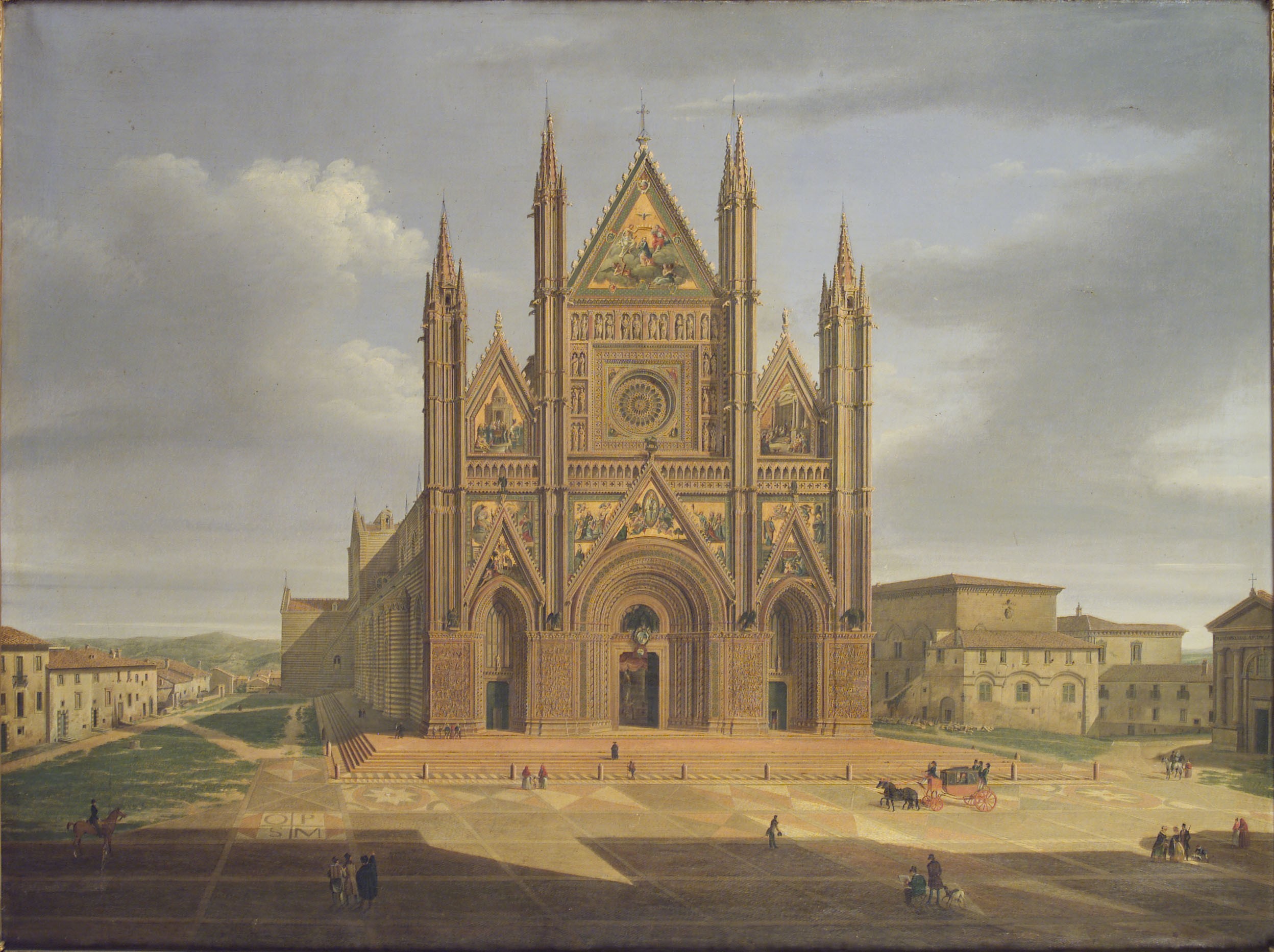 Duomo di Orvieto, le tre porte della facciata principale. Annibale Angelini sec. XIX (seconda metà)